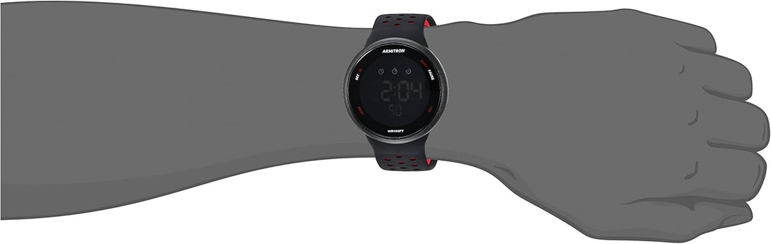 Armitron Sport Unisex Digital Chronograph Silicone Strap Watch, 40/8423
