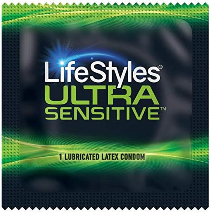 Lifestyles Ultra Sensitive Natural Feeling Lubricated Latex Condoms, 12 Count (Packaging May Vary)