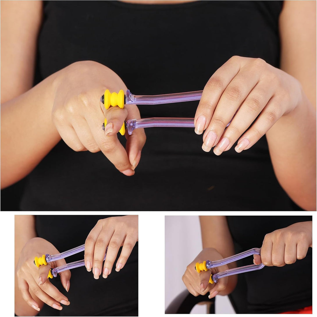 Acupressure Finger Roll Kit with Sujok Ring, Power Thumb, Reflexology Chart, and Instruction Manual - Harmony at Your Fingertips (Assorted)