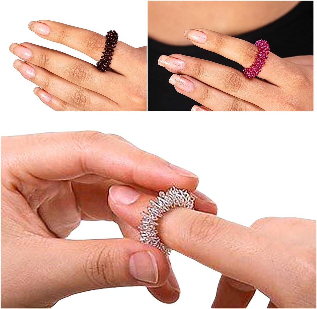 Acupressure Finger Roll Kit with Sujok Ring, Power Thumb, Reflexology Chart, and Instruction Manual - Harmony at Your Fingertips (Assorted)