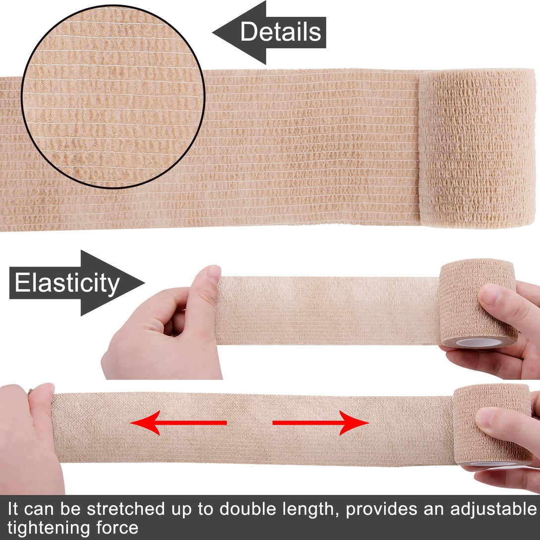 BQTQ 30 Rolls Self Adherent Wrap 2 Inch Bandage Adhesive Wrap Breathable Athletic Tape Stretch Wrap Roll Sports Wrap Tape Self Adhesive Bandage Wrap for Wrist Ankle Swelling Sprains(30 Colors)