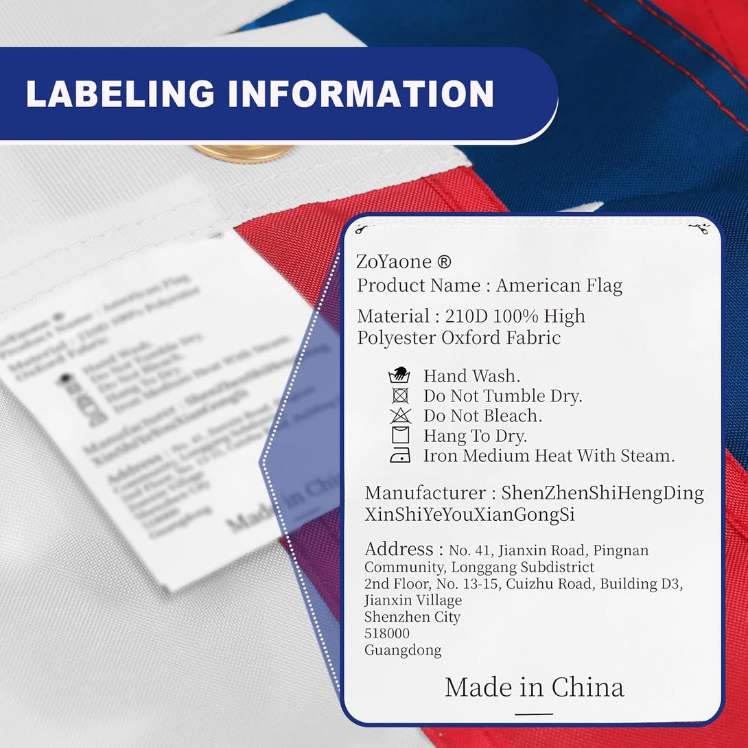 American Flags 2X3 Outdoor Use,Non Fading American Flags for Outside, American Flag Outdoor Heavy Duty, American Flag Longest Lasting,Us Flag Embroidered Stars, Brass Grommets Sewn Stripes