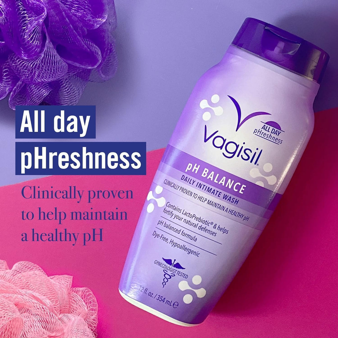 Vagisil Feminine Wash for Intimate Area Hygiene, Ph Balance, Gynecologist Tested, Hypoallergenic, 12 Oz, (Pack of 3)