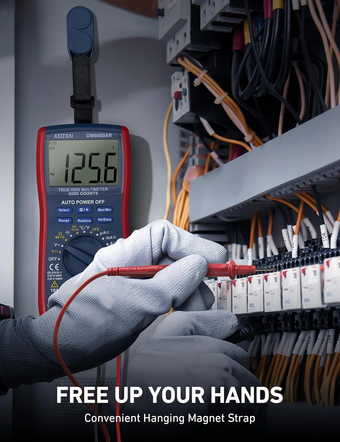 Astroai Digital Multimeter TRMS 6000 Counts Volt Meter Ohmmeter Auto-Ranging Te