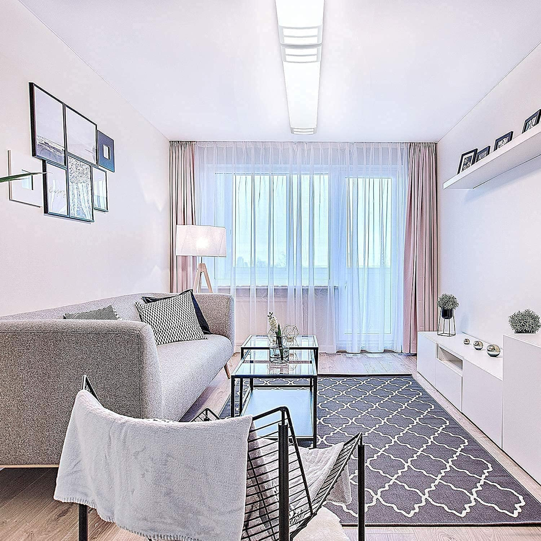 ANTLUX 4FT LED Flush Mount Puff Lights, 40W 4500LM, 4000K Neutral White, 48 Inch