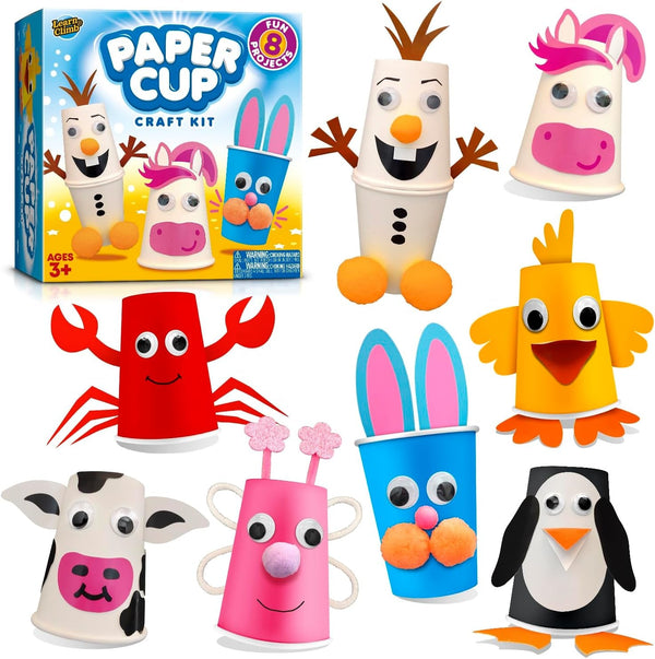 Arts and Crafts Kit for Kids Ages 3, 4, 5, 6 â€“ Create 8 Cute Animal Projects â€“ Gift Set for Girls & Boys