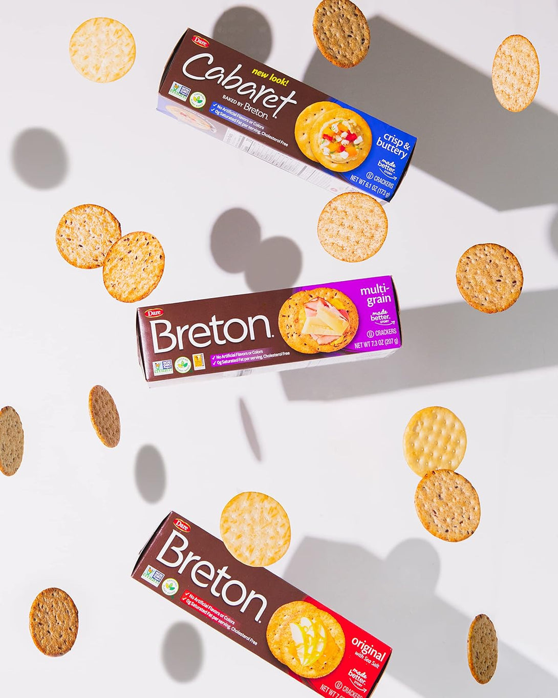 Breton Original Crackers 7 Ounce Pack of 3