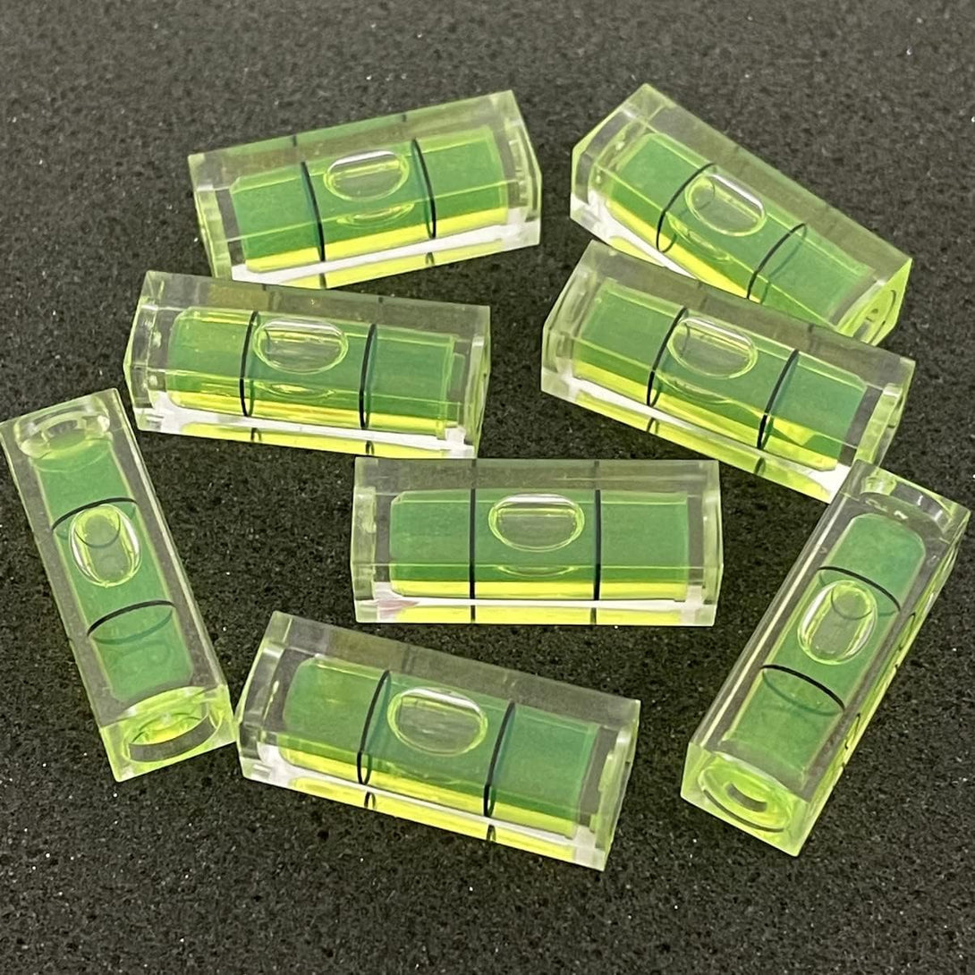 10Pcs Small Bubble Level 10X10X29Mm Mini Square Bubble Spirit Levels Precision Measuring Layout Tools (10X10X29Mm, Non-Magnetic)