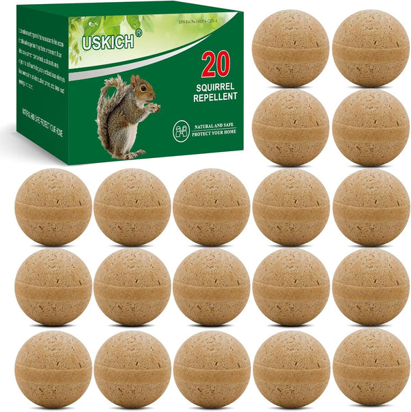 20Pack Squirrel Repellent Outdoor, Chipmunk Repellent Outdoor,Rodent Repellent,Squirrel Repellent for Attic and Cars Engines, Ultra Powerful Squirrel Deterrent Keep Squirrels Out of Garden