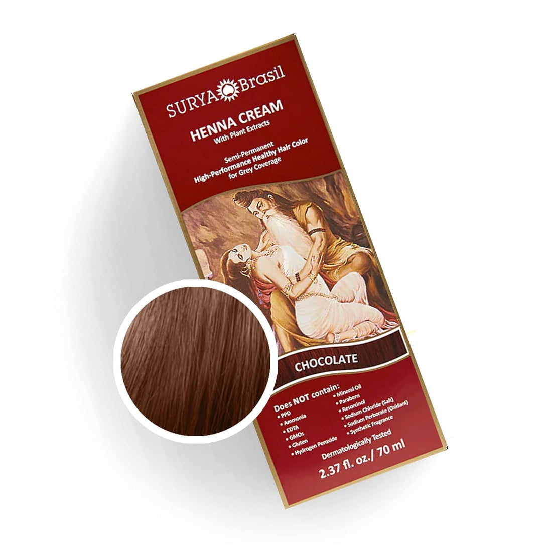 Surya Brasil Products Henna Cream, Chocolate, 2.37 Fluid Ounce