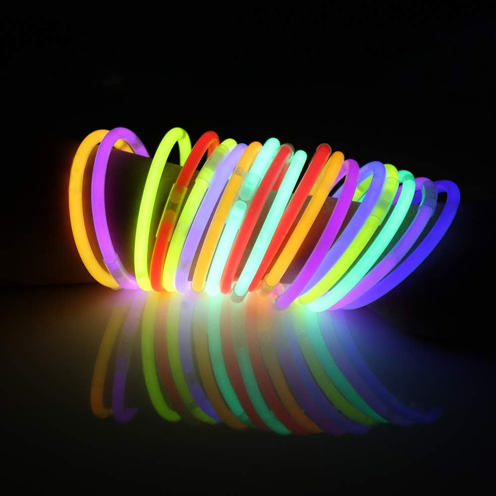 JOYIN 144 Pcs Glow Sticks Bulk 8" Glowsticks, Party Favor Glow Stick Bracelets Necklaces, Glow in the Dark Party Favors, Easter, Christmas, Halloween Party Supplies Pack