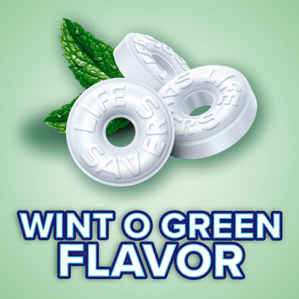 LIFE SAVERS Wint-O-Green Breath Mints Hard Candy, Sharing Size, 13 Oz Bag