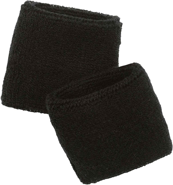 Ergodyne Chill-Its 6500 Absorptive Moisture-Wicking Wrist Sweatband, Black