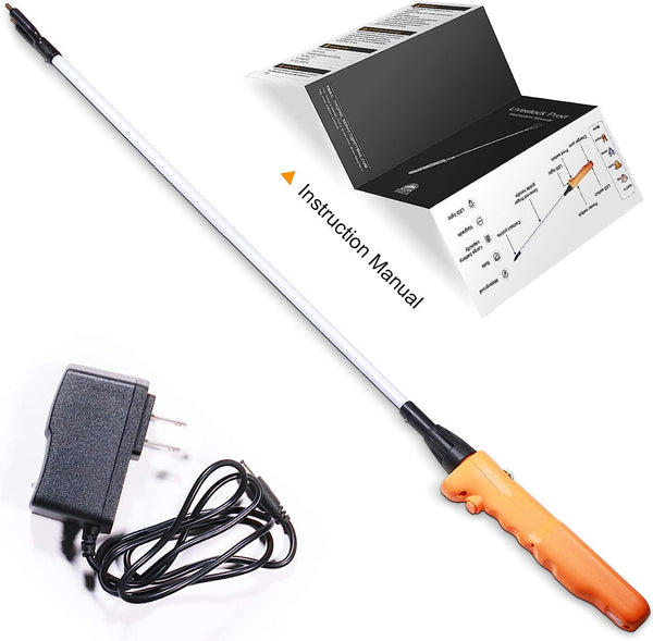 Cattle Prod, Newest Waterproof Cattle Prod Stick with LED Light, Rechargeable Electric Livestock Prod, X Series