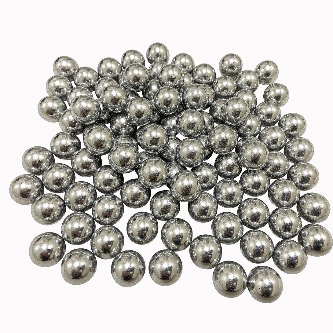 100 X 43 Cal Aluminum Balls for Self Defense and Target Practice, Solid Hard .43 Caliber Ammo Projectiles Paintball Fit for T4E Walther PPQ/ TPM1 and Glock17/G17 (Silver)