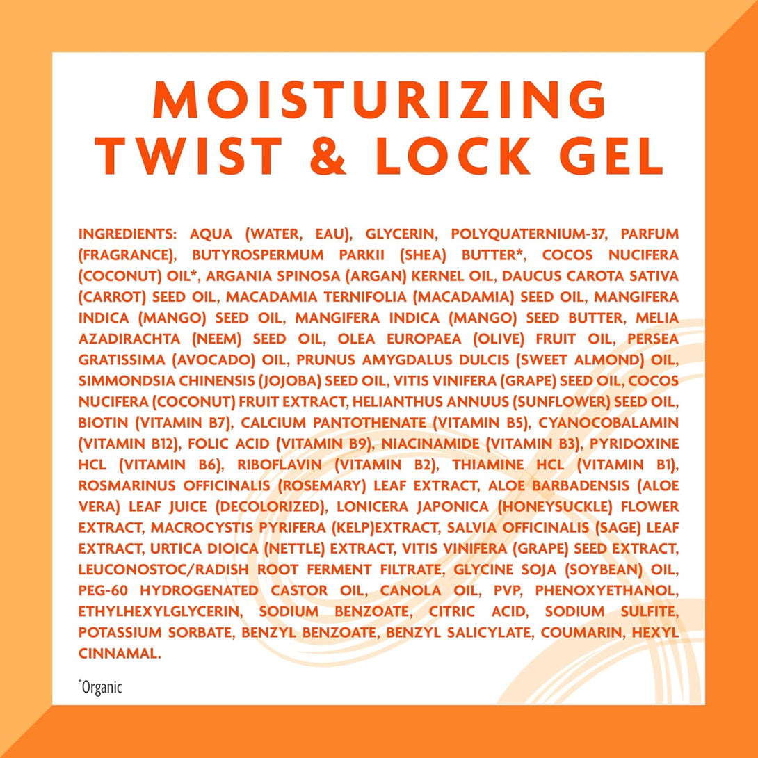 Cantu Moisturizing Twist & Lock Gel with Shea Butter for Natural Hair, 13 Oz (Packaging May Vary)