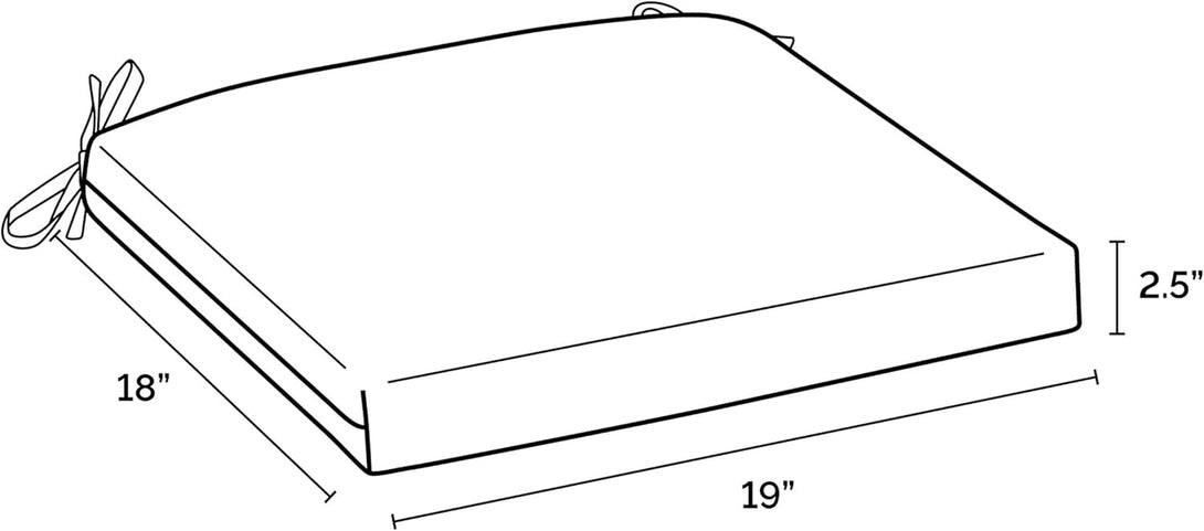 Arden Adirondack Chair Cushion, 19 X 18, Rain-Proof, Fade Resistant, Cushions for Adirondack and Rocking Outdoor Chairs 18 X 19, Black Aurora Damask