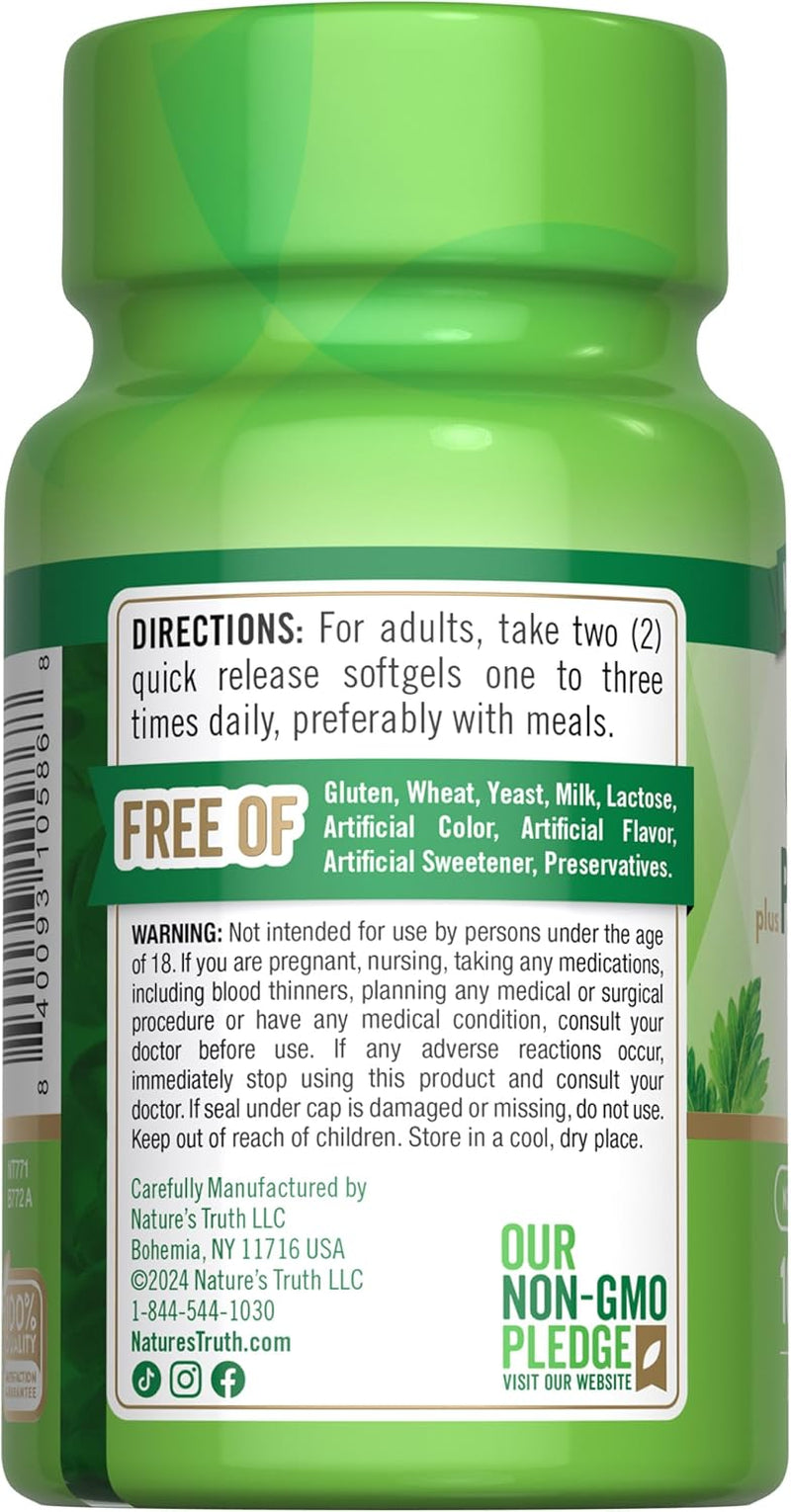 Nature'S Truth Odorless Garlic and Parsley | 1200Mg | 100 Softgels | Non-Gmo & Gluten Free Extract Supplement