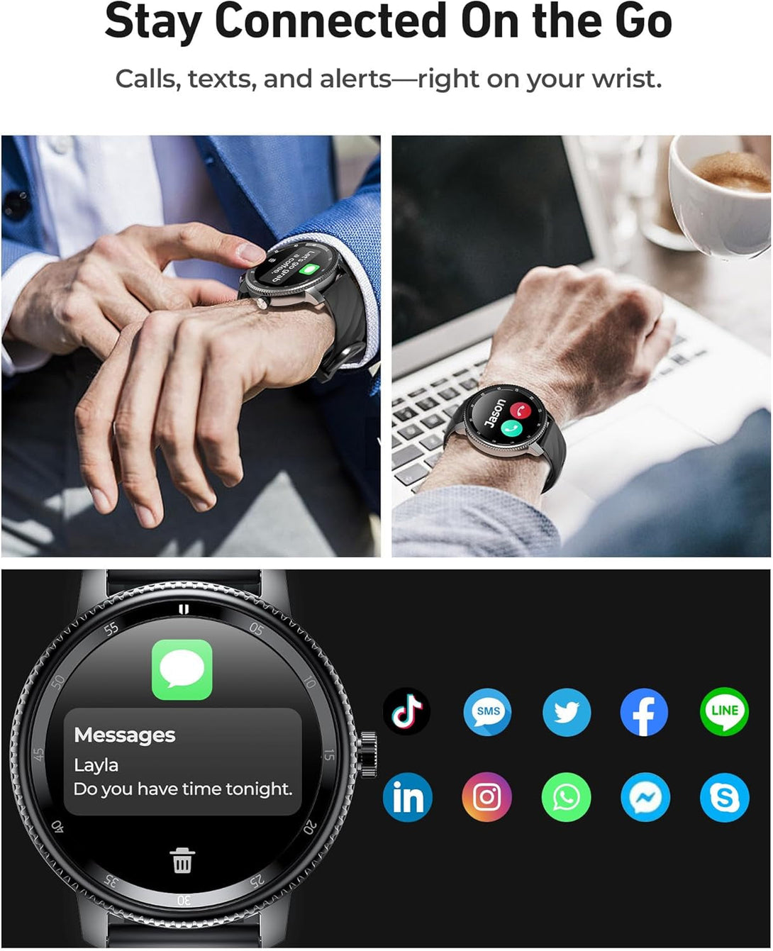 DV09 Rotatable Dial Smart Watch for Men,1.46" HD Smartwatch (Answer/Make Call),123+Sport Modes Sleep/Heart Rate/Spo2/Stress Monitoring IP67 Waterproof Fitness Watch, IOS Android Compatible (Black)