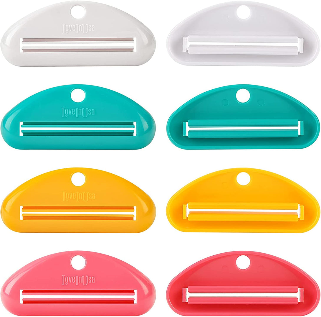 LOVEINUSA Toothpaste Tube Squeezer Dispenser- 4 Pack Random Colors