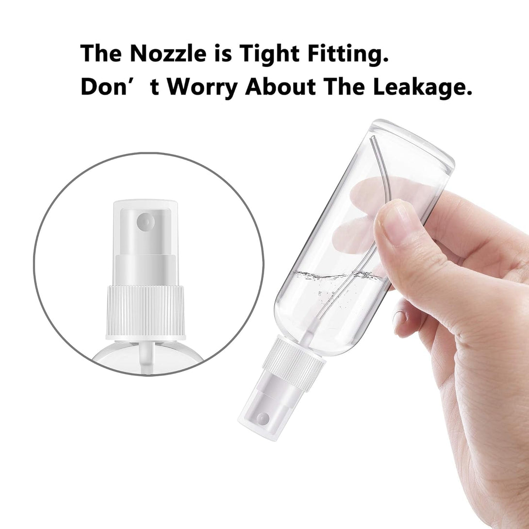 4 Pack Spray Bottles 1Oz Clear Plastic Empty Refillable Mini Spritzer for Travel, Cleaning, Gardening, Skin Care Atomizer for Essential Oils, Perfume