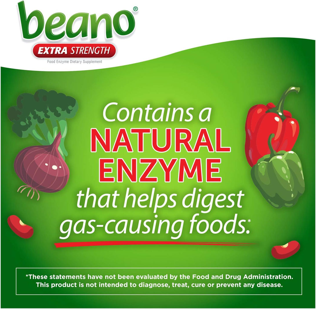 Beano Ultra 800 Gas Prevention, Food Enzyme Dietary Supplement, Help Digest Gas-Causing Foods, 30 Tablets