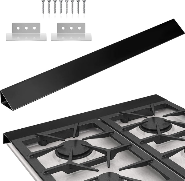 Amylove 30 Inch Large Stove Gap Cover, Slide in Range Rear Filler Kit Stove Gap Filler Cooktop Trim Kit Top Trim Kit between Stove and Wall Aluminum Range Accessories with Screws Install Tool(1 Set)