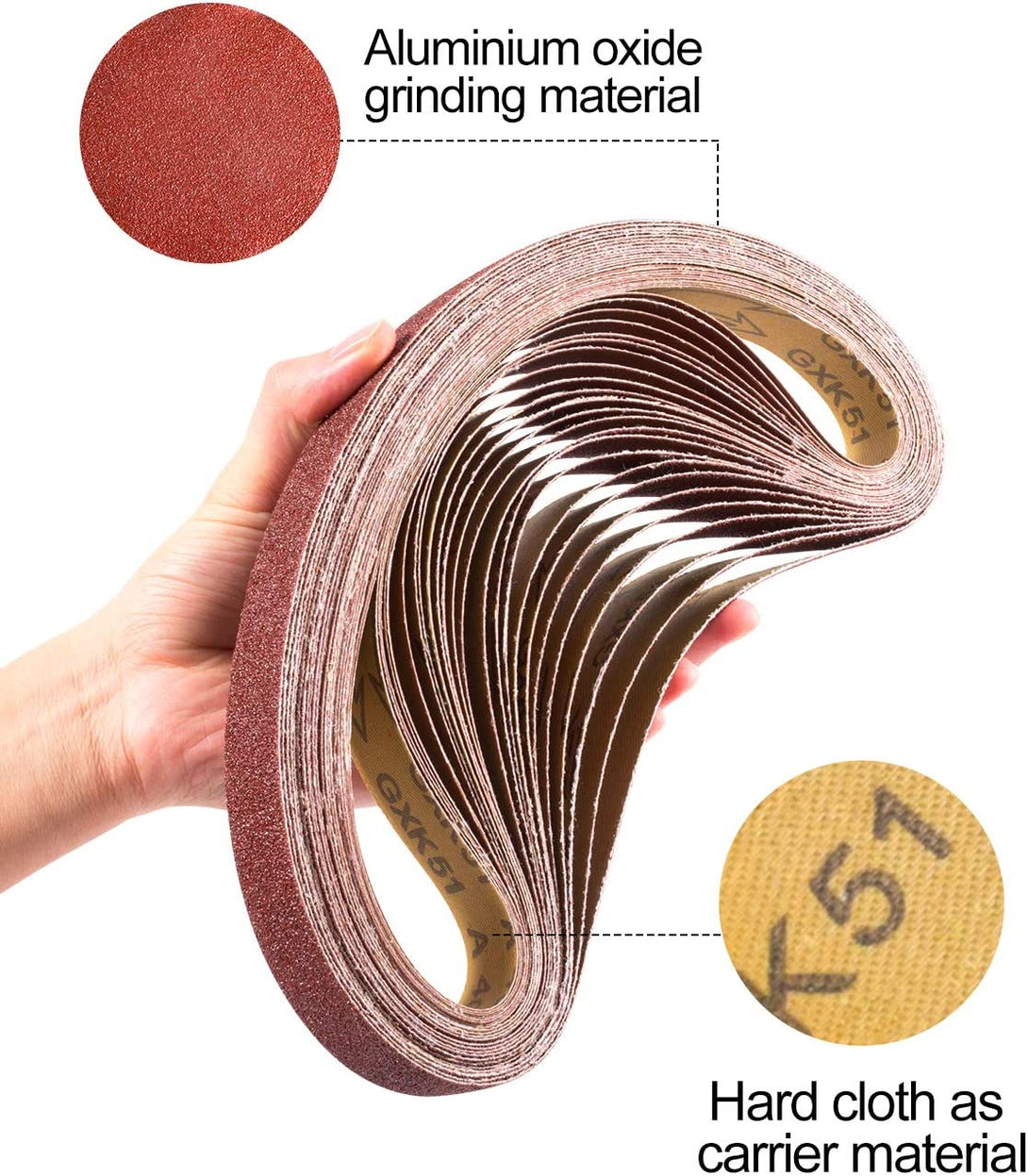 S SATC Sanding Belts 1×30-Inch Sanding Belt Belt Sander Belt Sander Paper, (4 Each of 60, 80, 120,150,240,400 Grits) Aluminum Oxide 24PCS