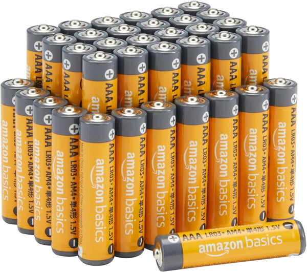 Amazon Basics AAA Alkaline High-Performance Batteries, 1.5 Volt, 10-Year Shelf Life, 36 Count (Pack of 1)