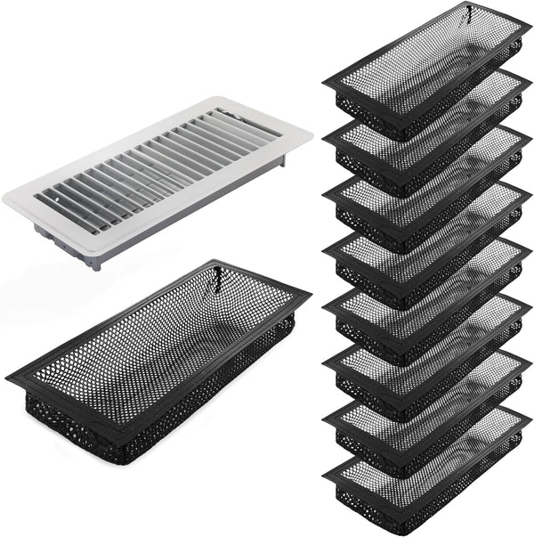 8 Pack Floor Register Cover Trap,Floor Vents Hoods for Home Air Vent Filters,Register Filters for Floor Vents（4 X 10 Inch）