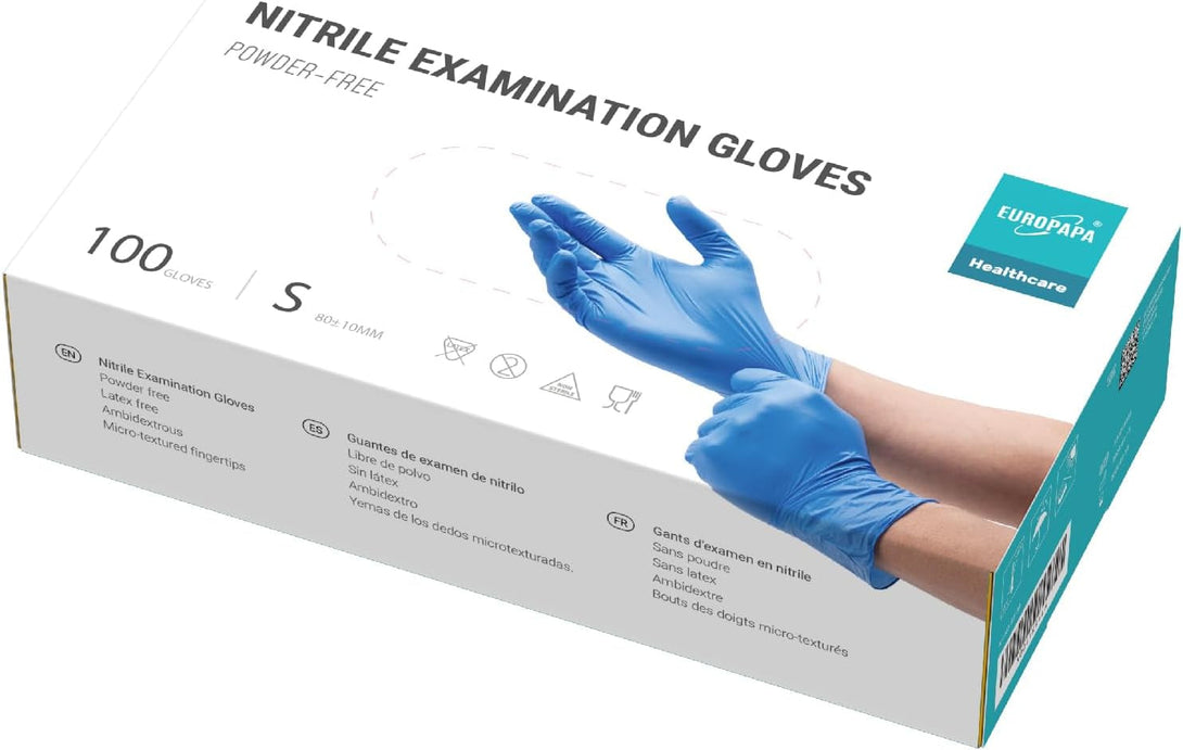 Nitrile Examination Gloves, Pack of 100