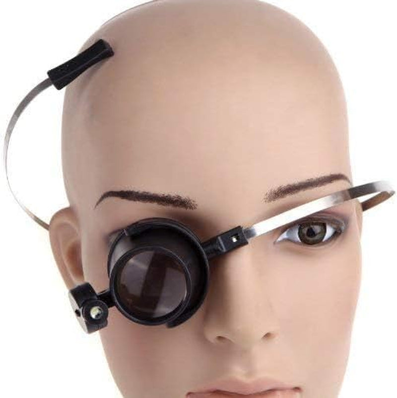 15X Loupe Lens Headband Magnifying Glass Jeweler Watch Repair Magnifier with LED Eye Loupe