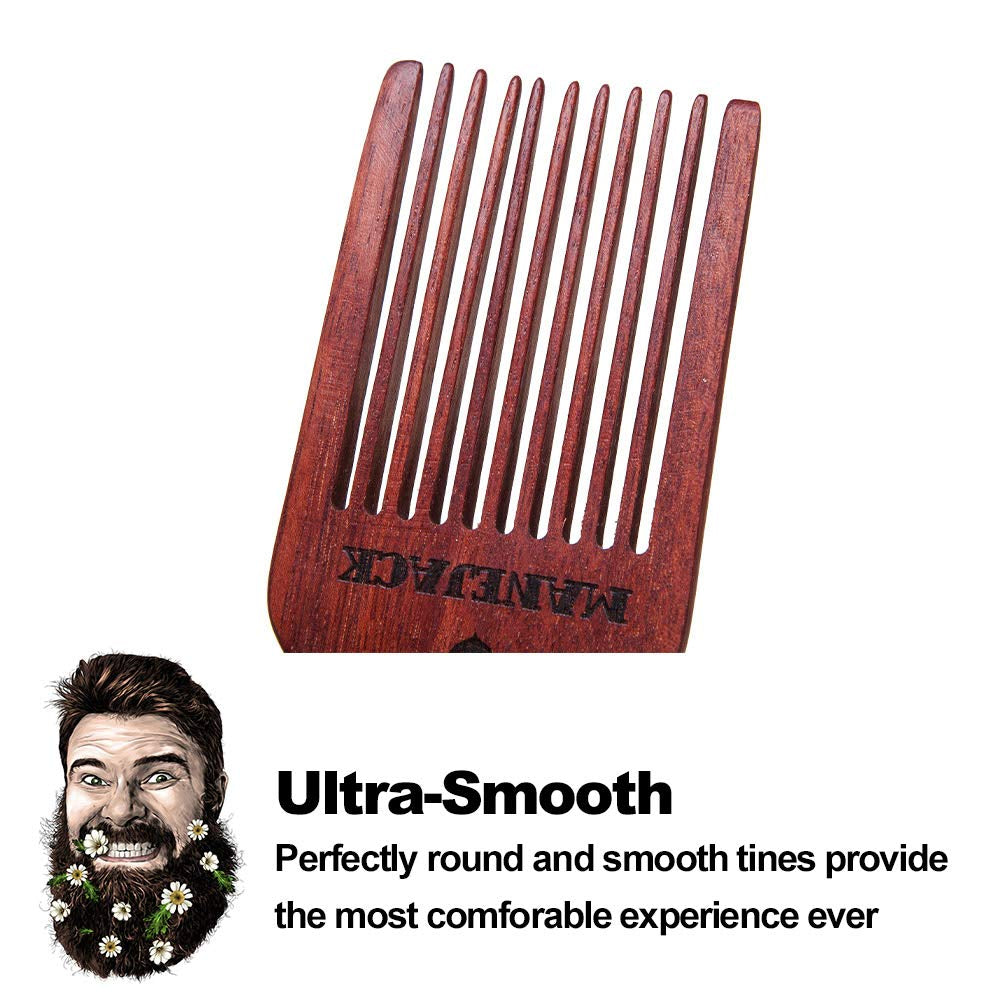 Beard Pick for Men- Wooden Comb Afro Hair Lift Combs