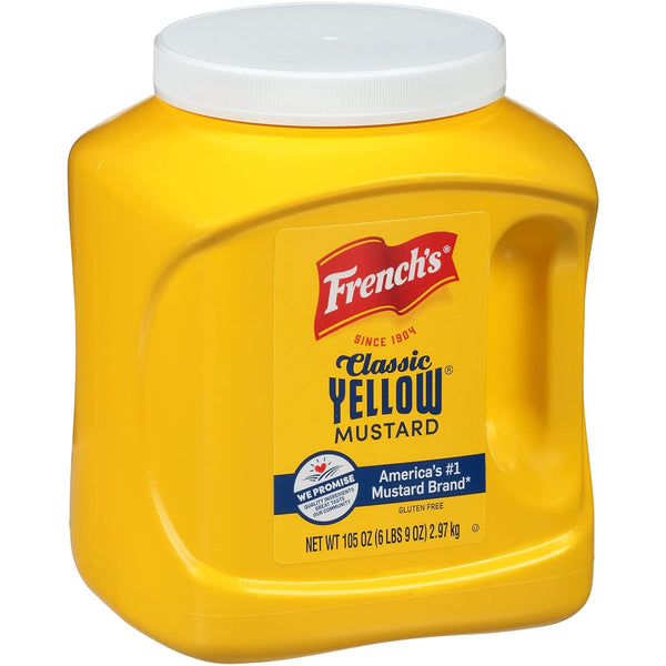 French'S Classic Yellow Mustard, 105 Oz - One 105 Ounce Bulk Container of Tangy and Creamy Yellow Mustard Perfect for Professional Use or for Refillable Containers at Home