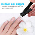DUCOO Nail Clipper Set, 4 PCS Ultra Sharp Nail Clippers for Men, Women, Adults Toenail Fingernail Clippers, Stainless Steel Nail Cutter & File, Black