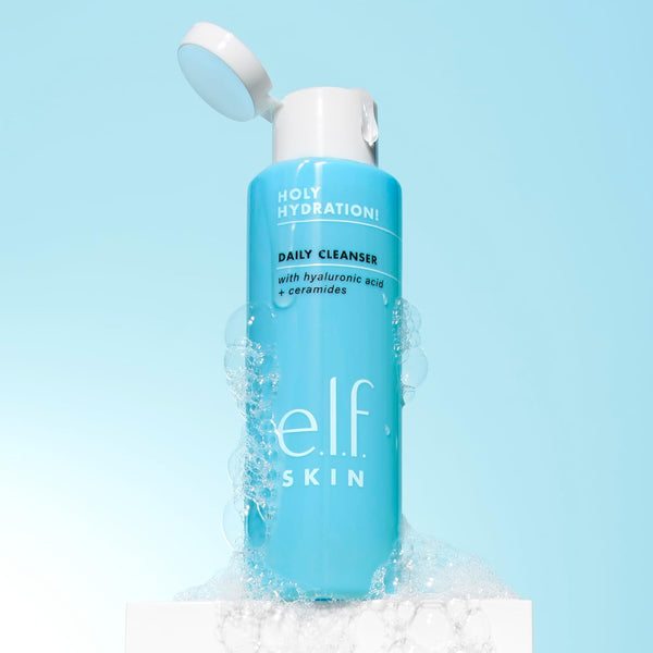 e.l.f. SKIN Holy Hydration! Daily Cleanser, Face Cleanser For Washing Away Excess Oil, Impurities & Makeup, Made With Hyaluronic Acid, Vegan &