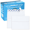 ValBox 100 Qty A6 Envelopes Self Seal 6.5 x 4.75" White Kraft Paper Invitation Envelopes for 4x6 Cards, Photos, Invitations, Weddings, Baby