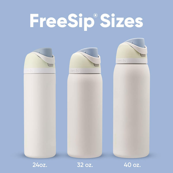 Owala Freesip Insulated Stainless Steel Water Bottle with Straw for Sports, Travel, and School Bpa-Free Sports Water Bottle, 24 Oz, Iced Breeze