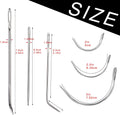 20 Pcs Leather Sewing Needles,Heavy Duty Sewing Needles Kit Include Curved Leather Needle,Sack Needle,Hand Sewing Needle,Leather Needles for
