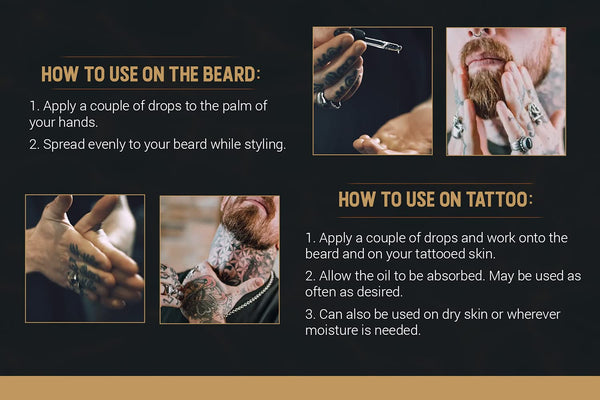 Woody'S Beard & Tattoo Oil for Men - Hydrating & Conditioning Oil for Mustache Facial Hair & Skin, Enhances Tattoos Vibrancy, 1 Fl Oz (2-Pack)