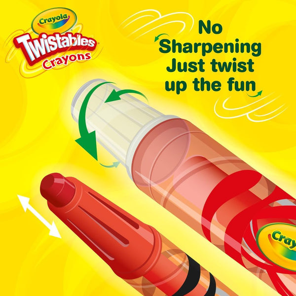 Crayola Mini Twistables Crayons for Kids (50Ct), Arts & Crafts Supplies, Toddler Crayons for Coloring Books, Kids Easter Basket Essentials & Stuffers
