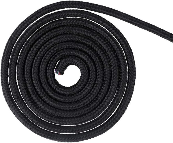 jijAcraft 6MM Black Nylon Rope - Thick Nylon Washing Line, 30M Solid Binding Hanging Twisted Cord, Heavy Duty Rope for Garden, Hammock, Camping