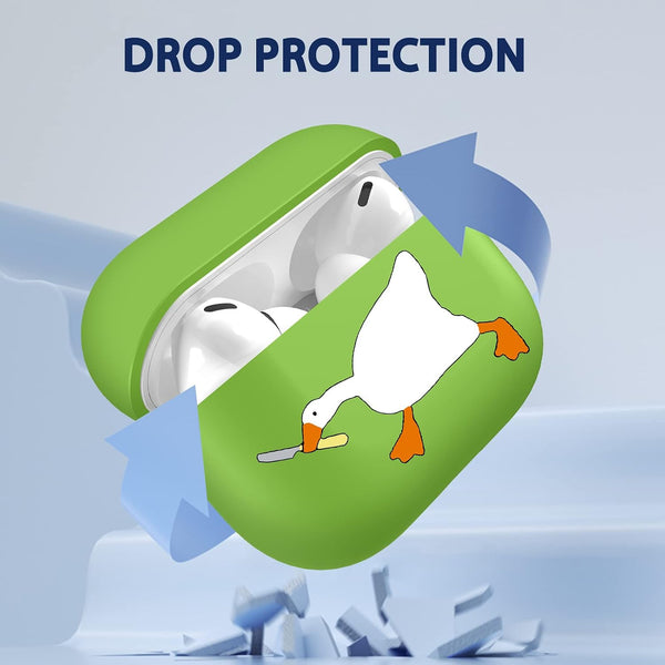 for Airpod Pro 2 Generation Cover Cute Funny Funda Women Silicone Estuche Protector for Air Pod Pro 2nd Generation Green Kawaii Fun Aesthetic