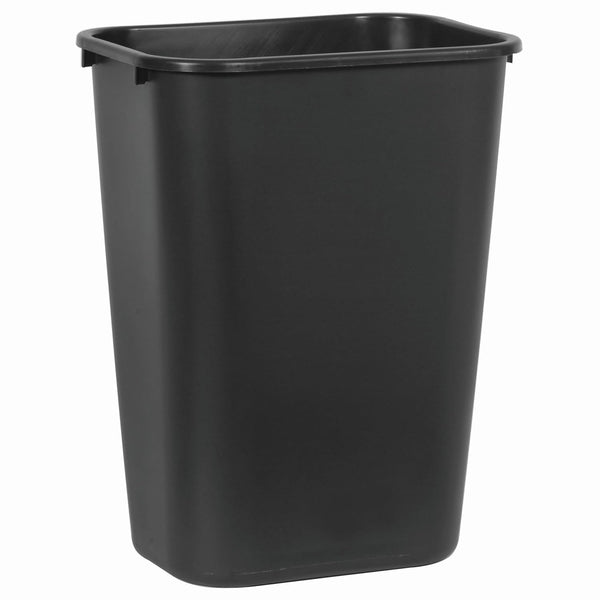 Rubbermaid Commercial Products Deskside Wastebasket/Trash Can, 10.25-Gallon/41-Quart, Black, Plastic, Garbage Can for Home/Office, Fits under