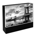 Isaac Jacobs Wood Block Acrylic Picture and Magnetic Photo Frame, Made for Tabletop Display - 5” x 7” Black Black 5x7