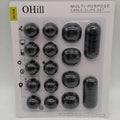 Ohill 16-Pack Black Cord Organizer - Adhesive Cable Clips Holder for Desk, Wall, Car - Wire Management Clips for Iphone Charger, USB, Computer