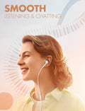 Antool Wired Earbuds,【Ultra Clear Calls & no Noise】 Headphones Earbuds Wired 3.5mm, in-Ear Earphones with Mic, Compatible with