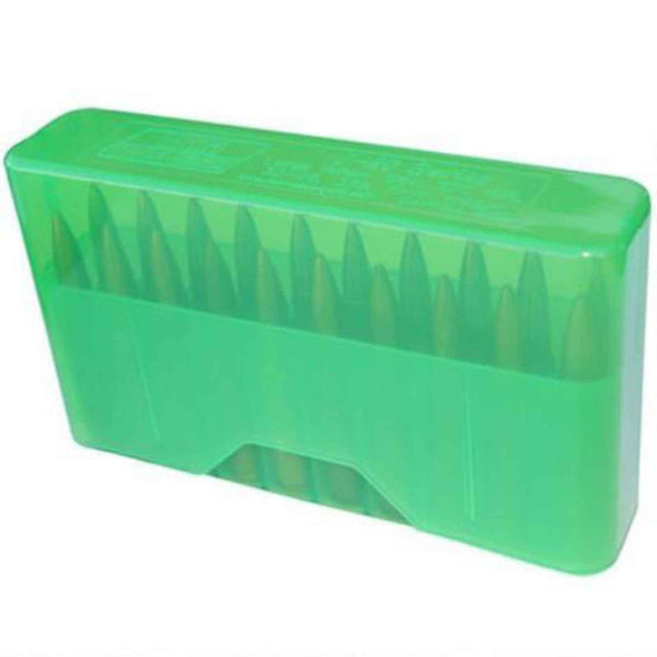 MTM J-20-M Slip-Top Rifle Ammo Box (20-Round) Clear Green