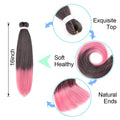 8 Pack Ombre Braiding Hair Pre Stretched - 16" 55G/Pack Premium Pre Stretched Braiding Hair Extensions, Professional Itch Free Perm Yaki Texture