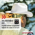 Jackson Safety Cowboy Hard Hat - Western Outlaw Style Construction Helmet with Full Brim Shade - ANSI Z89.1 & OSHA Compliant - (Multiple Colors)